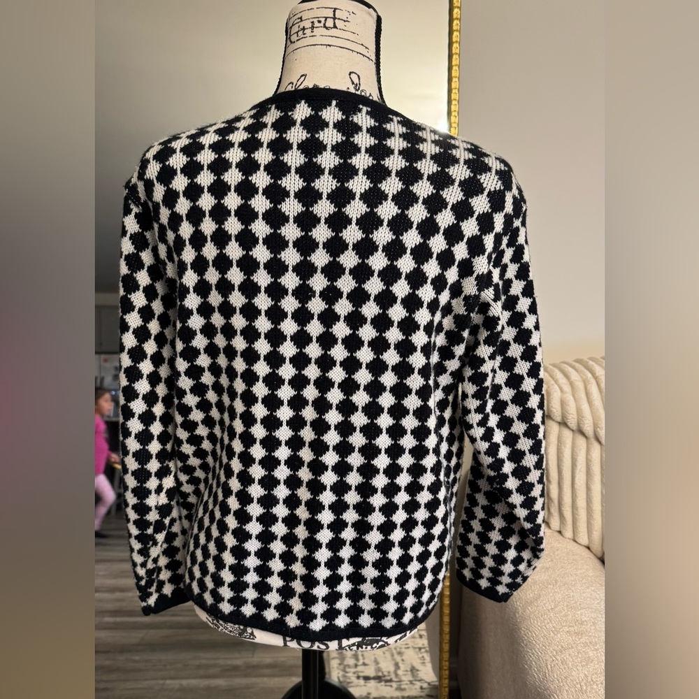 Black and White Patterned Blazer Potomac collection. - Picture 7 of 8